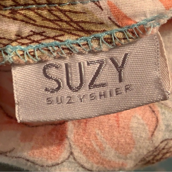 Vintage 90s Y2K Suzy Shier Floral A-Line Skirt - Picture 9 of 11